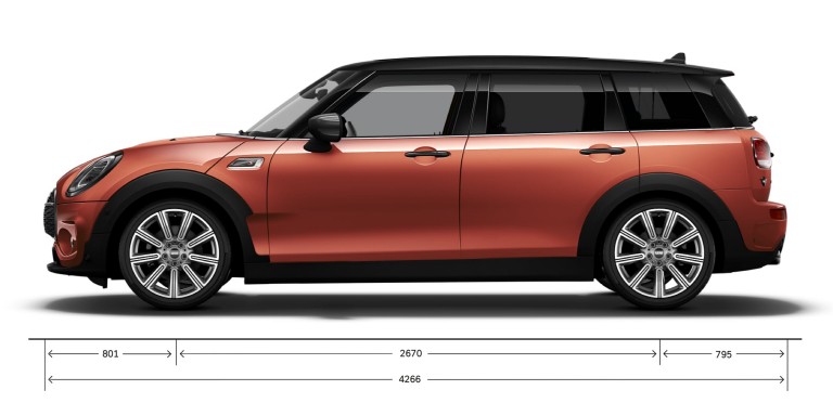 MINI Cooper - mặt bên - kích thước