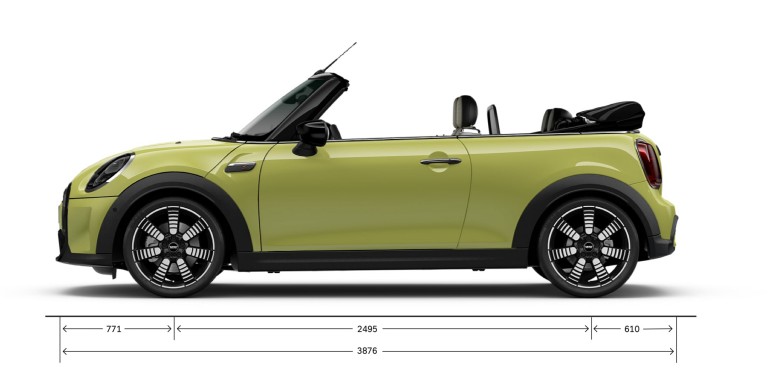 MINI Convertible – side view – dimensions