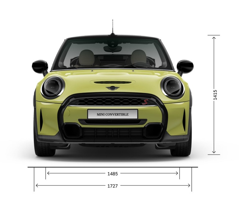 MINI Convertible - mặt trước - kích thước