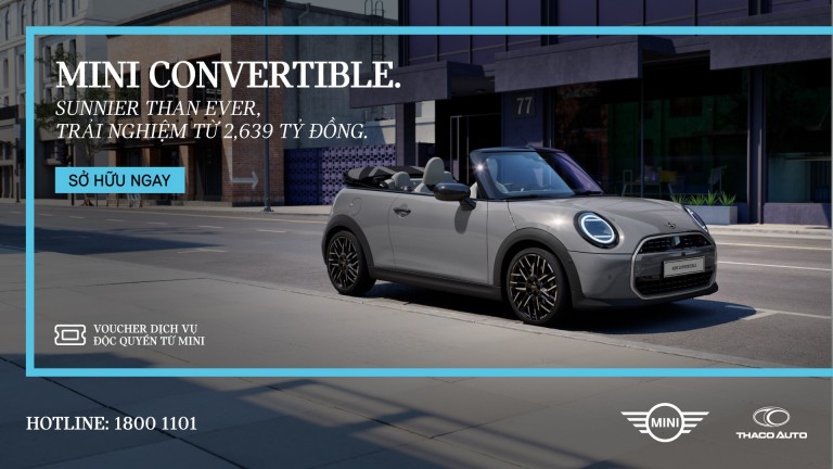 MINI Convertible: Sunnier than ever, giá sở hữu từ 2,639 tỷ đồng.